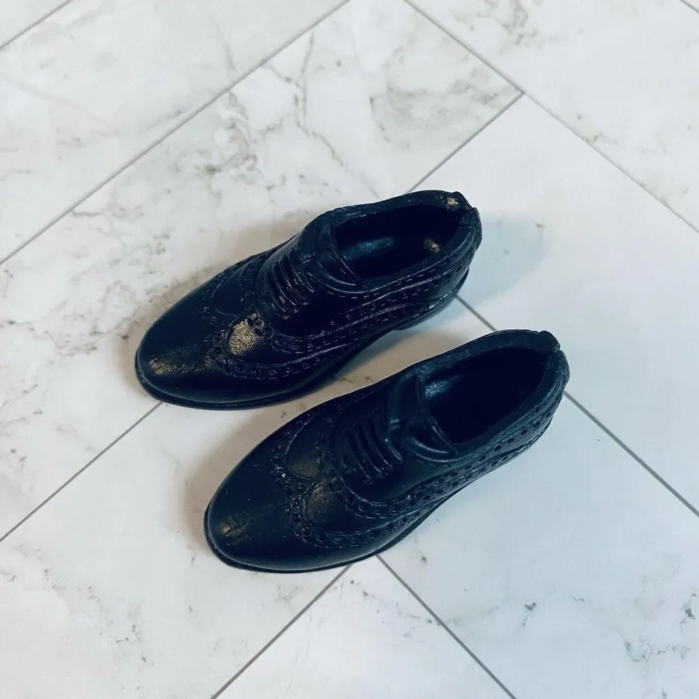 Vintage Ken Shoes Black Loafers Wingtip Oxford Suit Style Dress Shoe  Mattel